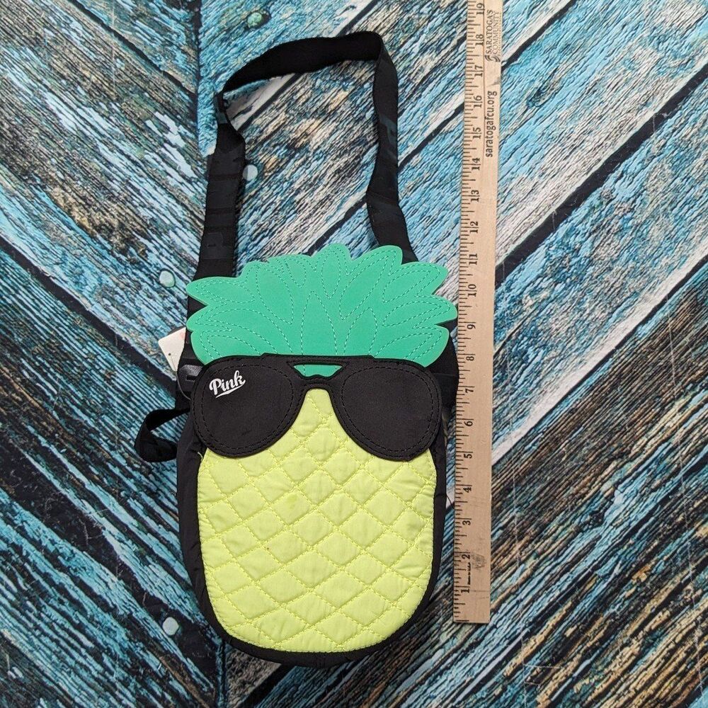 PINK by‎ Victoria's Secret Insulated Neon Yellow Pineapple Sunglasses Crossbody
